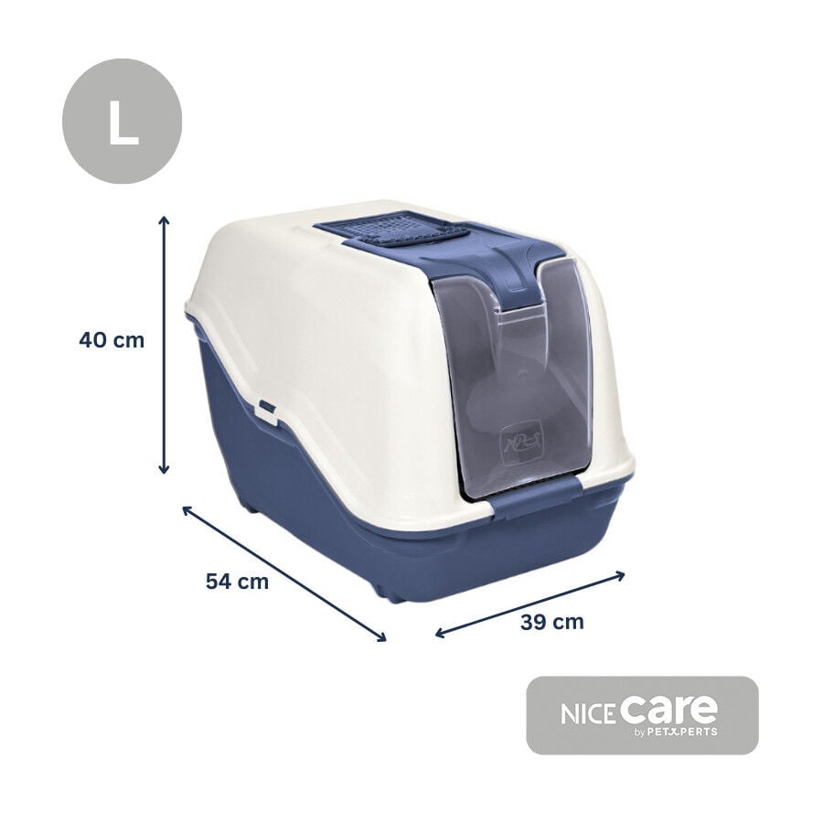 Nice Care Arenero Cerrado Netta Close Azul para gatos, , large Imagen numero 2