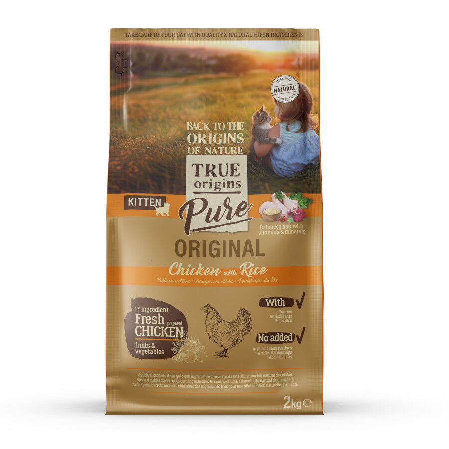 2 kg True Origins Pure Kitten Poultry Pollo pienso para gatos, , large Imagen numero 1