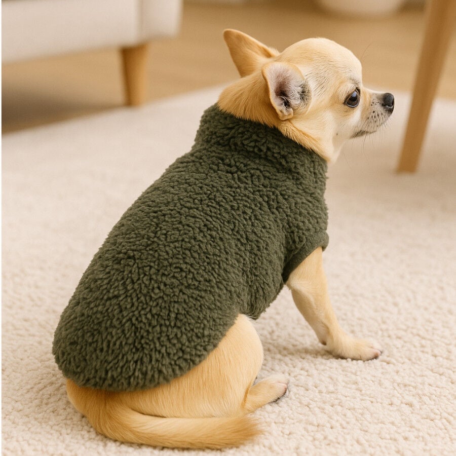 Outech Sudadera Borreguillo Caqui para perros, , large Imagen numero 1