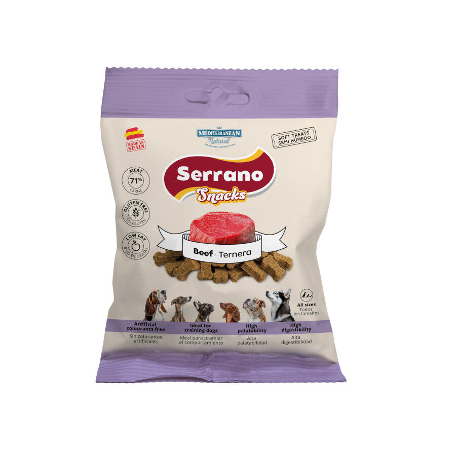 85 g Mediterranean Natural Serrano Galletas Buey para perros, , large indicador imagen numero 1