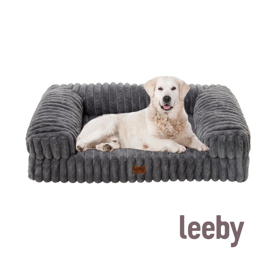 Leeby Sof&aacute; Corduroy Gris para perros, , large indicador imagen numero 2