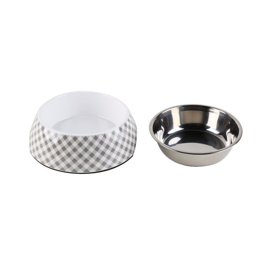 Leeby comedero acero inoxidable vichy para perros, , large Imagen numero 4