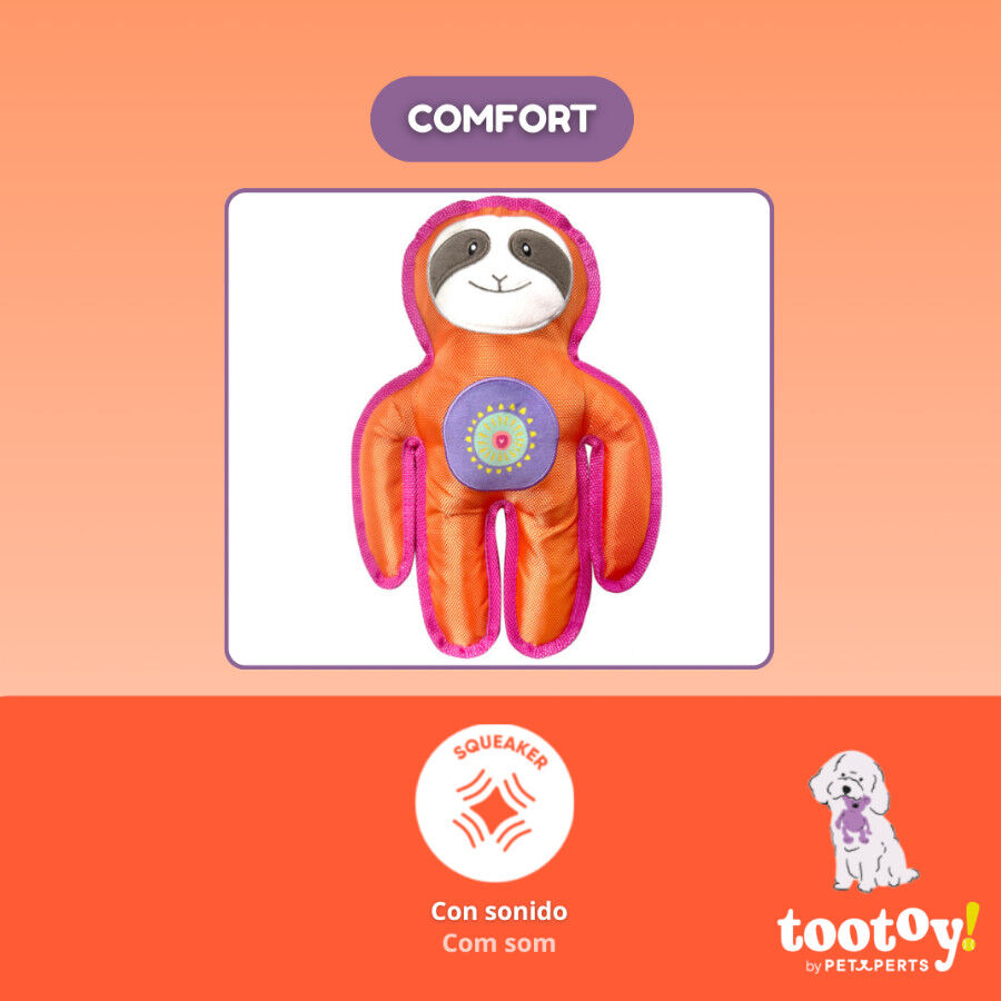 Tootoy! Perezoso Mordedor de Peluche Resistente para perros, , large indicador imagen numero 4