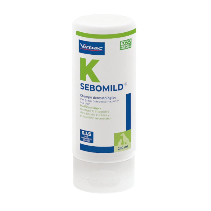 Virbac Sebomild Champ&uacute; para pieles grasas en perros y gatos, , large indicador imagen numero 1