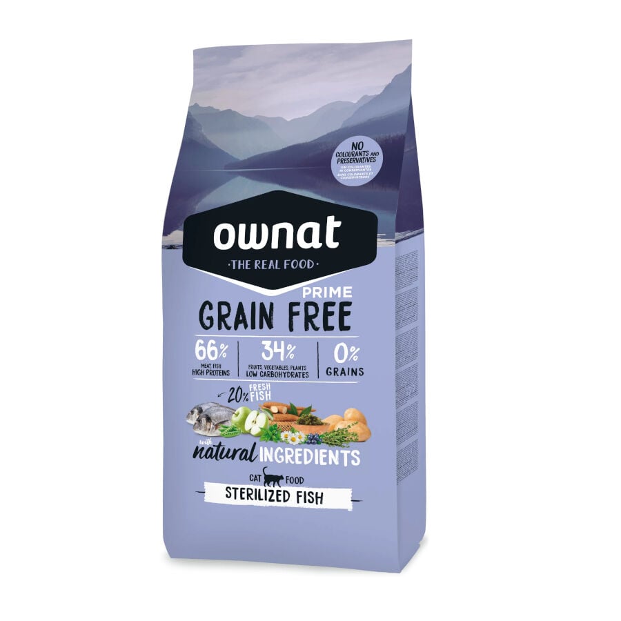 3 kg Ownat Sterilized Prime Pescado pienso para gatos, , large Imagen numero 1