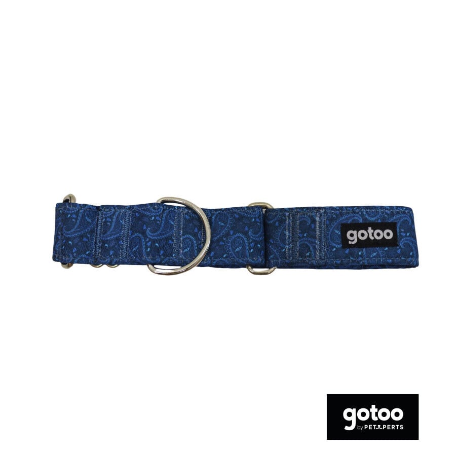 Gotoo Collar martingale estampado azul para perros, , large indicador imagen numero 2