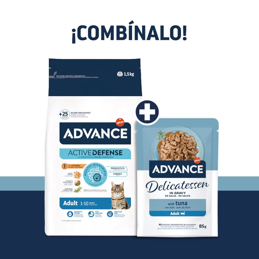 85 g Advance Delicatessen At&uacute;n en Salsa Sobres para gatos, , large indicador imagen numero 3