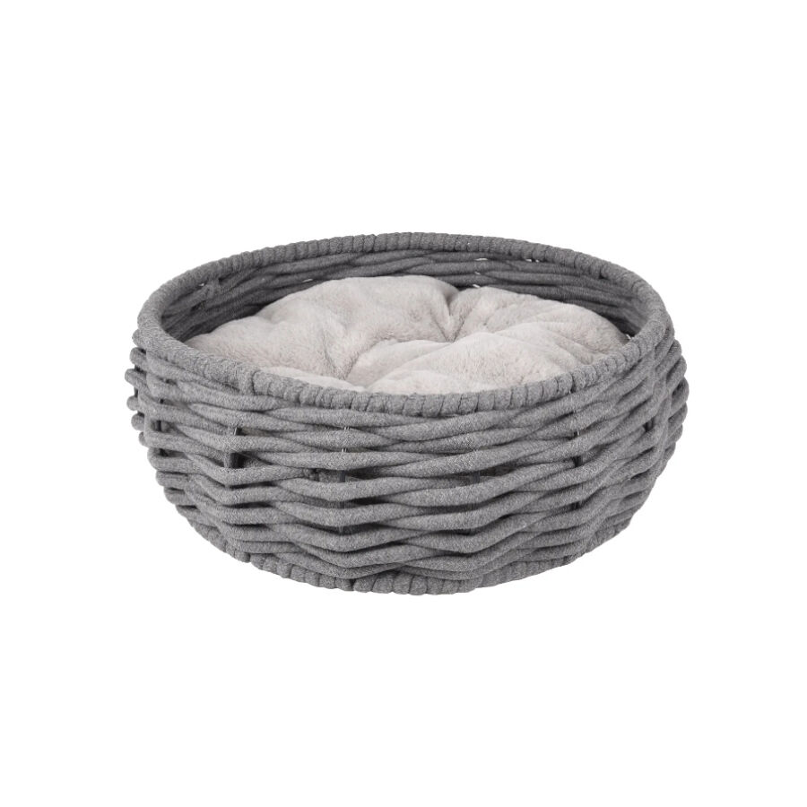 Flamingo Zinzi Redondo Gris cama cuna para perros, , large indicador imagen numero 1