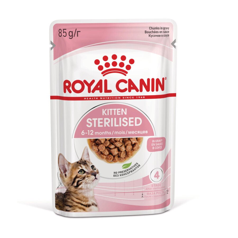 85 g Royal Canin Kitten Sterilised salsa sobre para gatos, , large Imagen numero 1