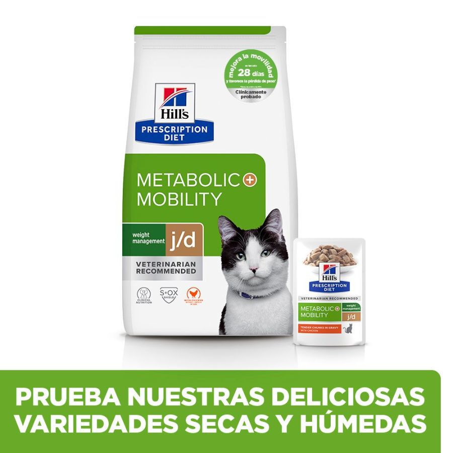 12 sobres x 85 g Hill's Prescription Diet Metabolic + Mobility Pollo Sobres para gatos - Multipack, , large Imagen numero 10