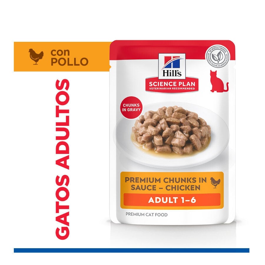 85 g Hill's Science Plan Adult Pollo sobre para gatos, , large Imagen numero 2