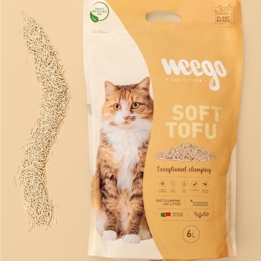 Weego Soft Tofu arena aglomerante para gatos, , large indicador imagen numero 5