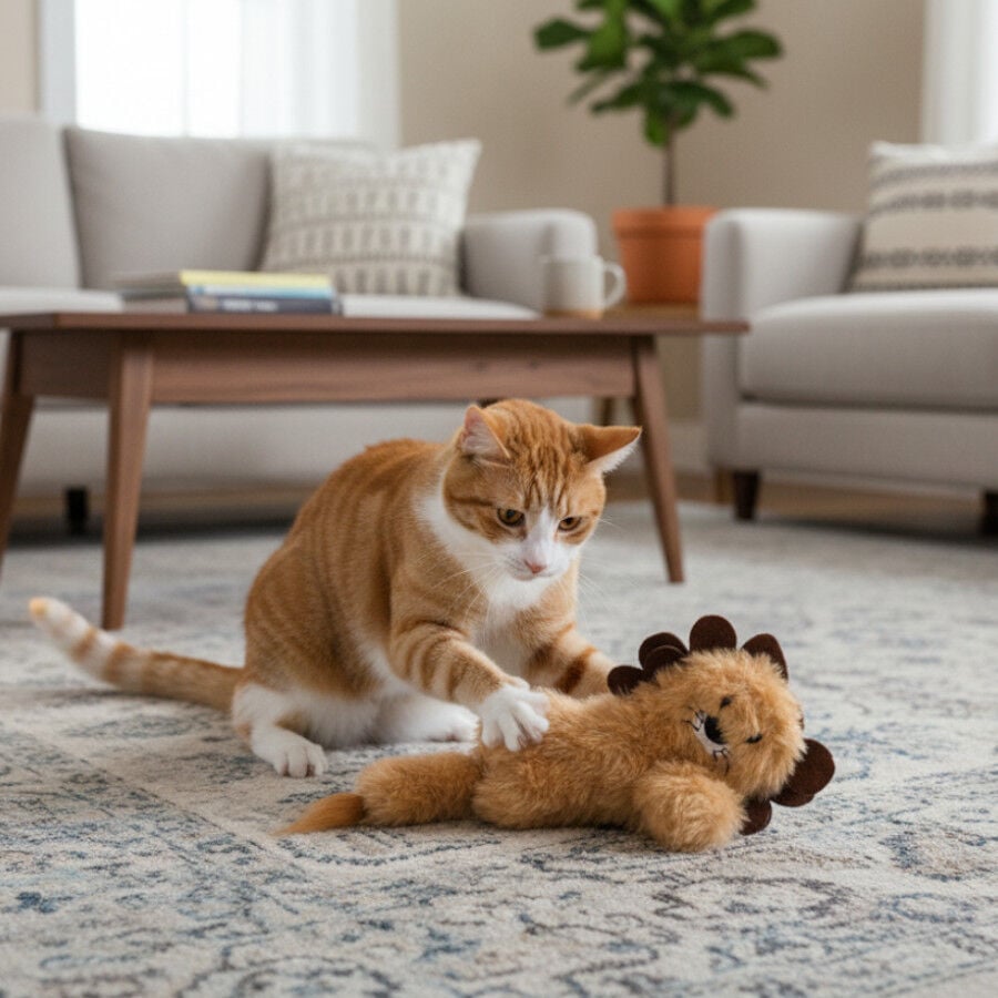 Tootoy! Le&oacute;n de Peluche con Catnip para gatos, , large Imagen numero 1