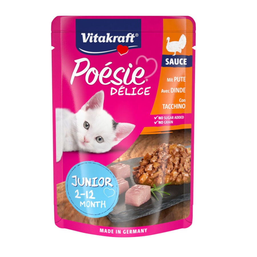 Vitakraft Po&eacute;sie Pouch pavo comida gatos junior Imagen numero 1