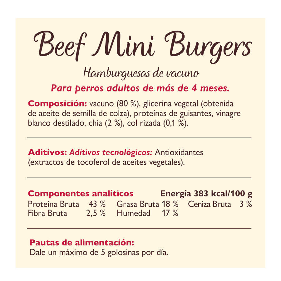 70 g Lily's Kitchen Burgers Mini para perros , , large Imagen numero 3