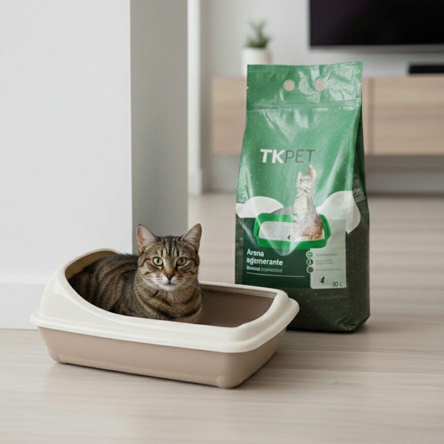 2 x 10 L TK-Pet Arena Aglomerante de Bentonita y Pino para Gatos &iexcl;Pack ahorro!, , large Imagen numero 2