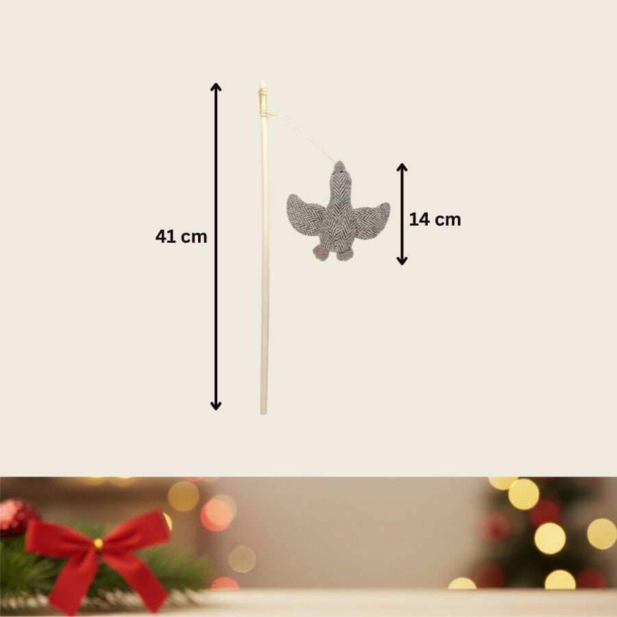 Wonder Christmas Juguete de Ca&ntilde;a con Pato Navide&ntilde;o para gatos, , large Imagen numero 4