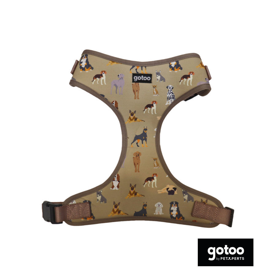 Gotoo Arn&eacute;s ajustable estampado marr&oacute;n para perros, , large indicador imagen numero 2