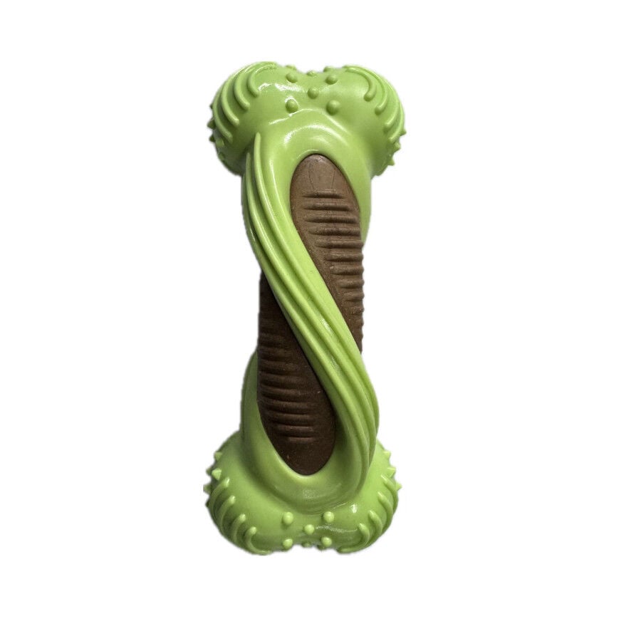Tootoy! Hueso Mordedor Dental Verde y Marr&oacute;n para perros, , large Imagen numero 2