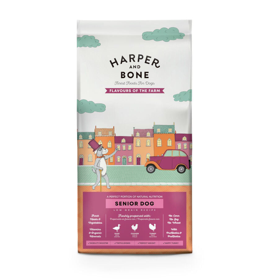 Harper & Bone Flavours Farm Pienso Sabores de Granja Senior para perros