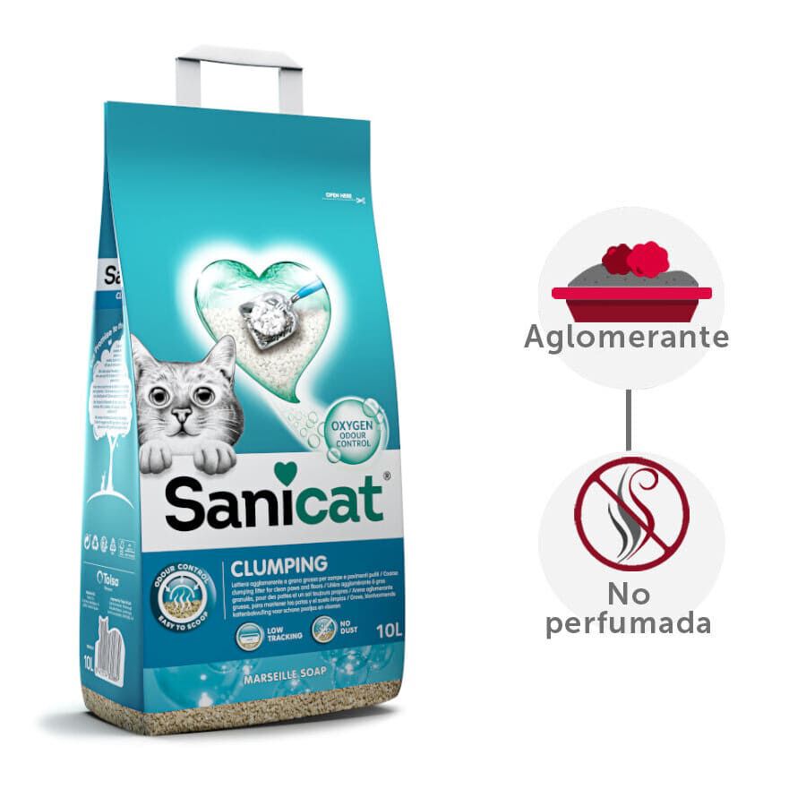 10 L Sanicat Cumpling White Marseille Active Arena Aglomerante para gatos, , large Imagen numero 2