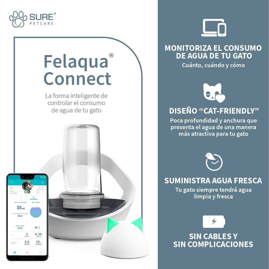 Sure Petcare Felaqua Connect Bebedero Autom&aacute;tico para gatos Imagen numero 5