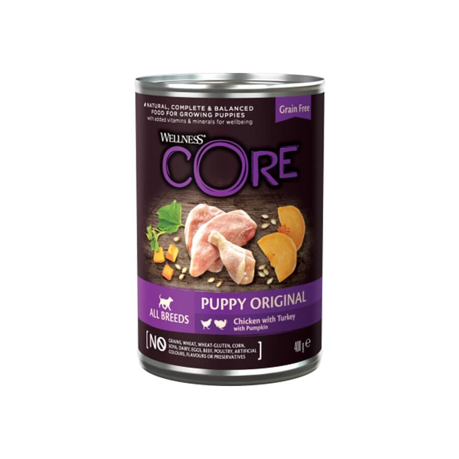Lata Wellness Core para cachorro 400 gr Imagen numero 1