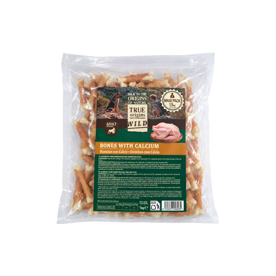 True Origins Wild Huesitos con Calcio Snack para perros
