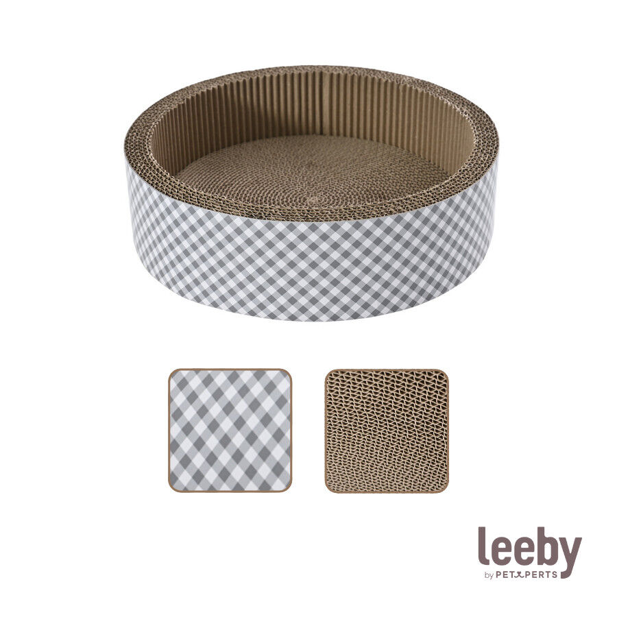 Leeby Domingo cama rascador de cart&oacute;n vichy para gatos, , large Imagen numero 7