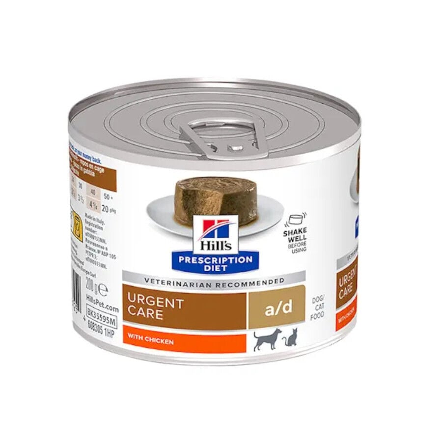 200 g Hill's Prescription Diet Urgent Care a/d Mousse de Pollo lata para perros y gatos, , large indicador imagen numero 1