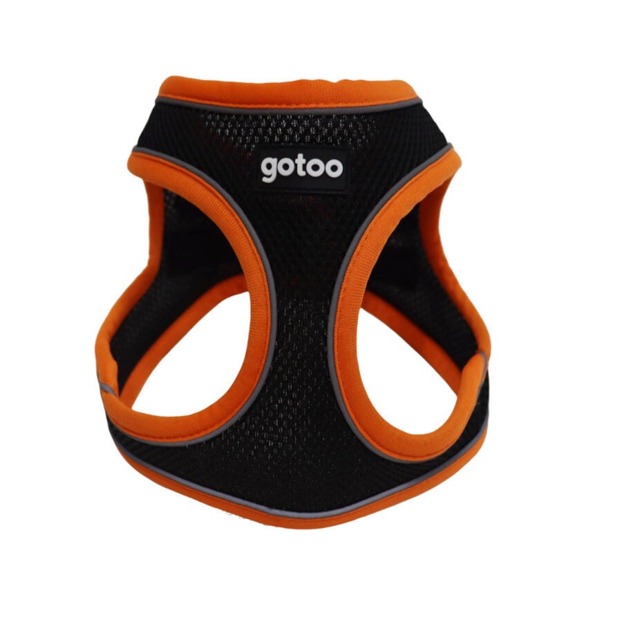Gotoo Arn&eacute;s ajustable de malla  naranja/negro para perros, , large indicador imagen numero 2