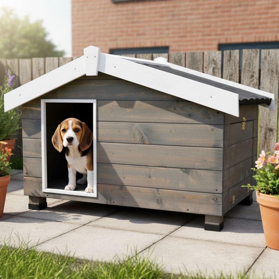 TK-Pet Mountain Caseta de Madera Gris para perros, , large indicador imagen numero 1