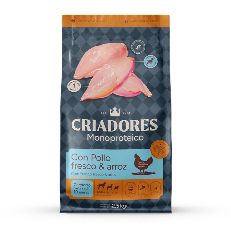 10 kg Criadores Monoproteico Puppy con Pollo pienso para perros, , large Imagen numero 1
