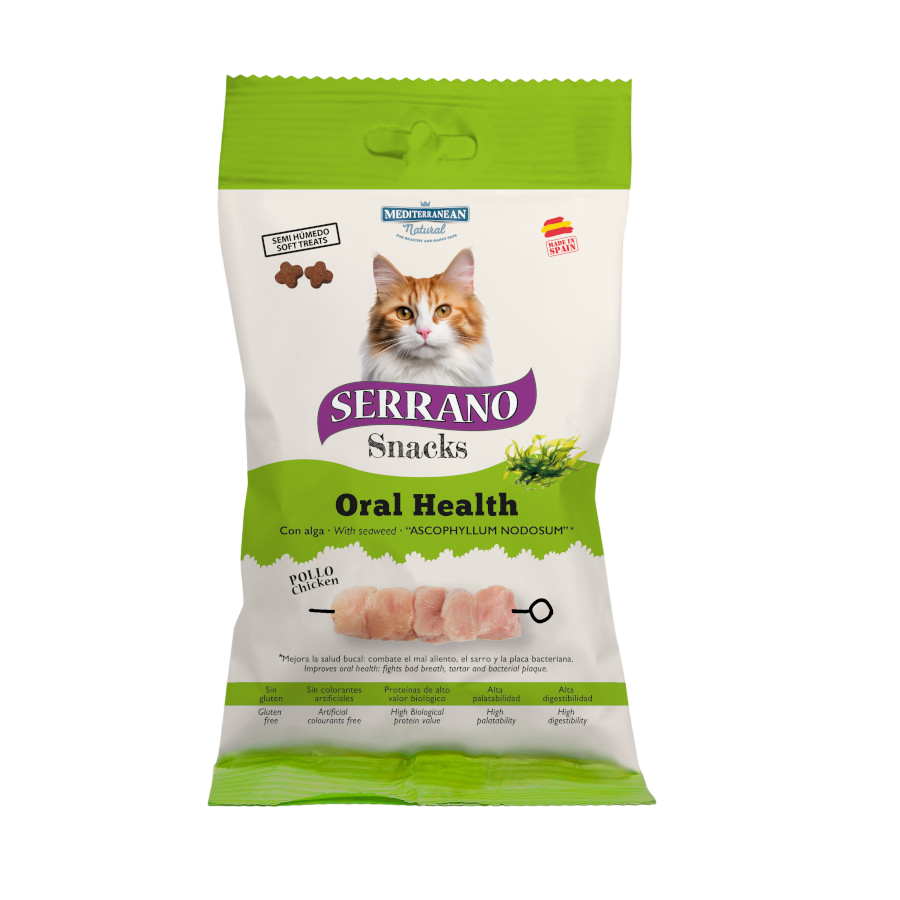 Serrano Bocaditos Oral Health de Pollo para gatos
