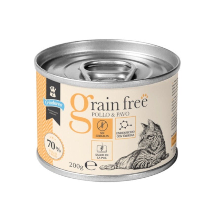200 g Criadores Adulto Grain Free Pollo y Pavo lata para gatos, , large Imagen numero 1