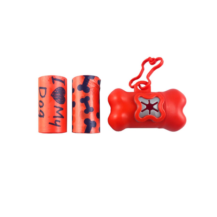 Nova Clean Pack Porta Bolsas Rojo + 60 Bolsas para heces de perros, , large indicador imagen numero 1