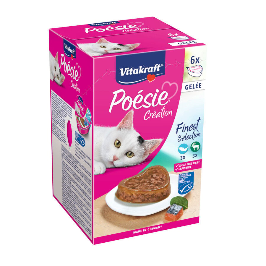 Vitakraft Po&eacute;sie Pescado y carne tarrinas en gelatina para gatos 