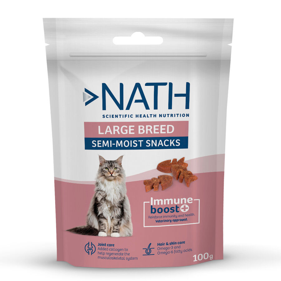 100 g Nath Bocaditos Semih&uacute;medos para gatos de razas grandes, , large Imagen numero 1
