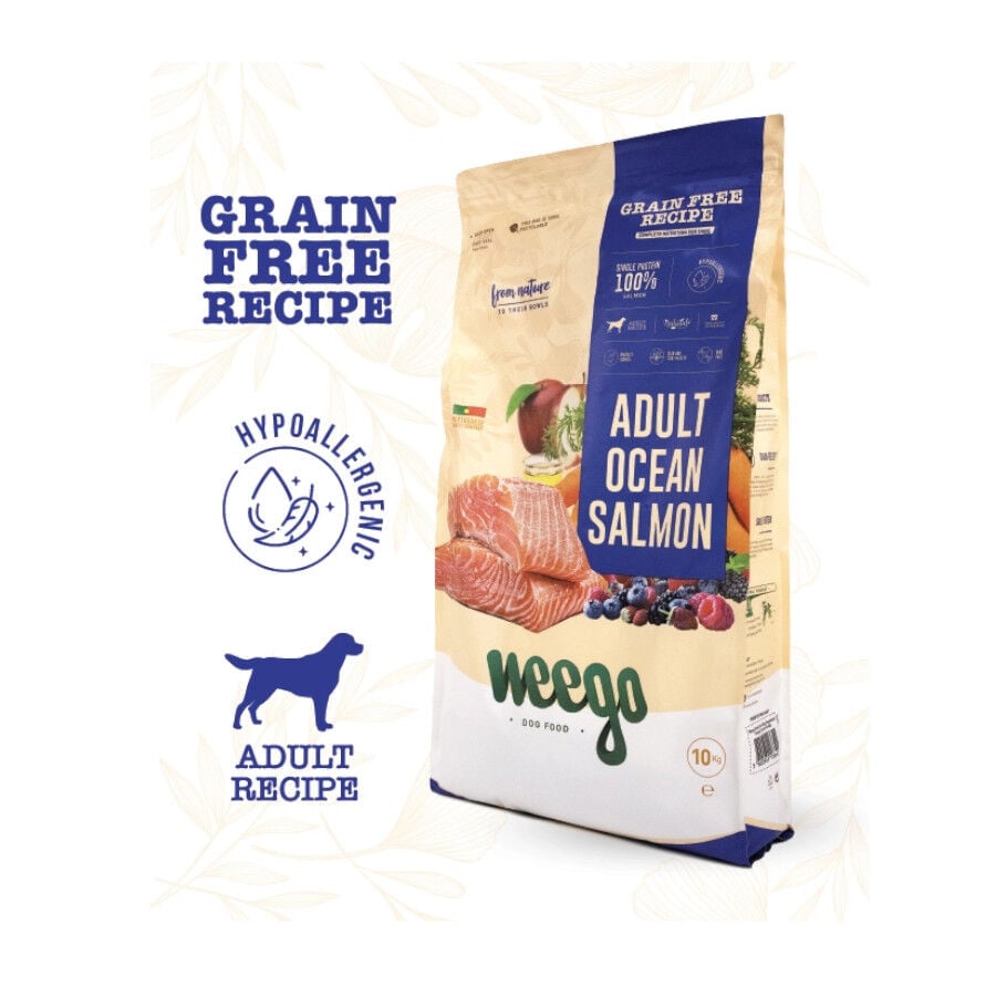 10 kg Weego Grain Free Adult Ocean Salm&oacute;n pienso para perros , , large indicador imagen numero 2