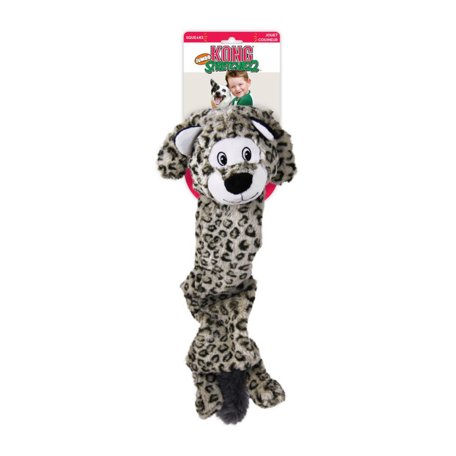 Kong Stretchezz Jumbo Snow Leopardo de peluche para perros, , large indicador imagen numero 1