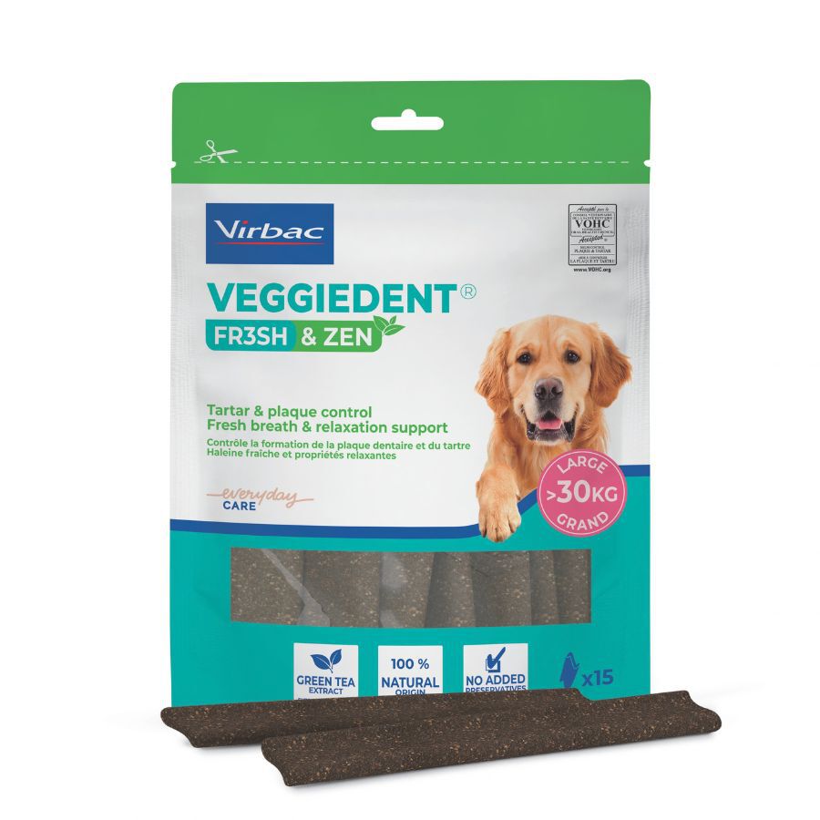 15 barritas Virbac L&aacute;minas Veggiedent Zen L para perros, , large indicador imagen numero 1