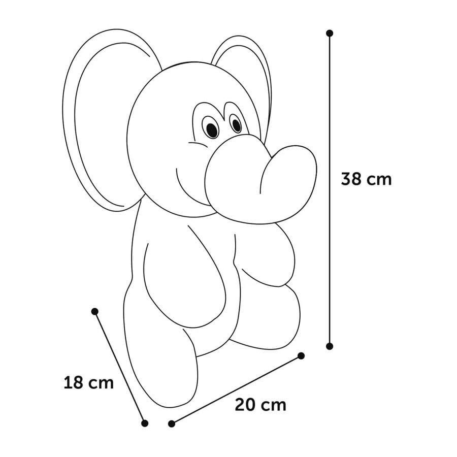 Flamingo Henny Elefante de Peluche Gris para perros, , large Imagen numero 2