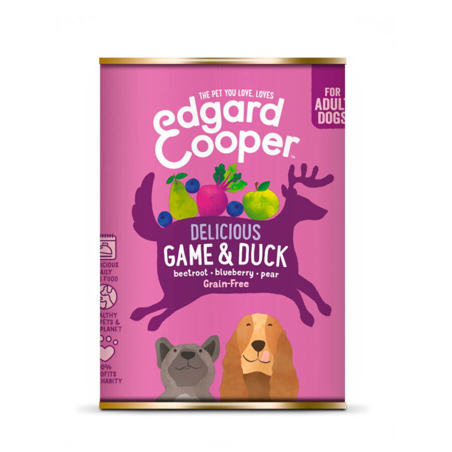 400 g Edgard & Cooper Adult Grain Free Venado y Pato lata para perros, , large Imagen numero 1
