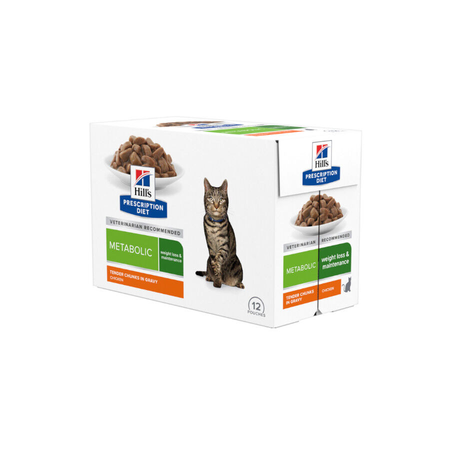 12 sobres x 85 g Hill's Prescription Diet Metabolic Feline pouches para gato , , large Imagen numero 1