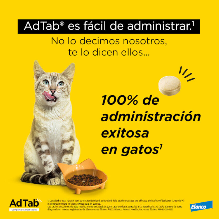AdTab Comprimidos Masticables Antiparasitarios para gatos, , large Imagen numero 6