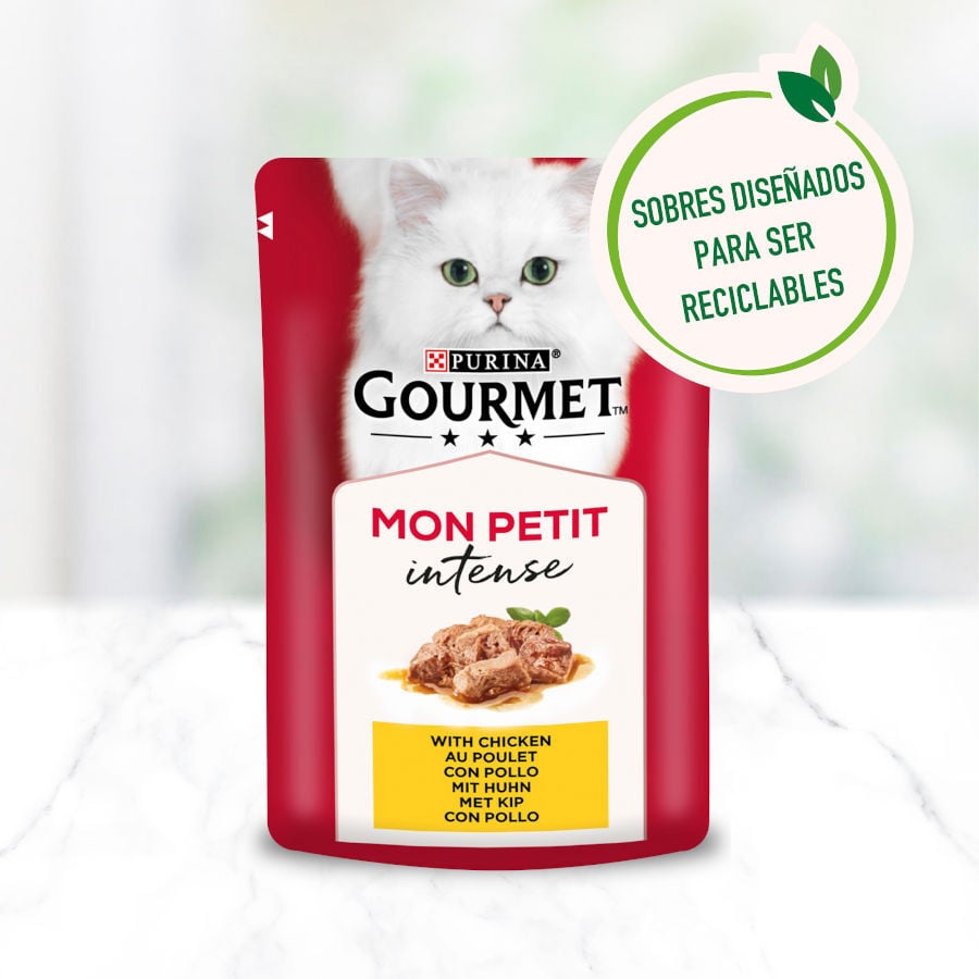 6 sobres x 50 g Gourmet Mon Petit Selecci&oacute;n Aves en salsa sobre para gatos, , large indicador imagen numero 3