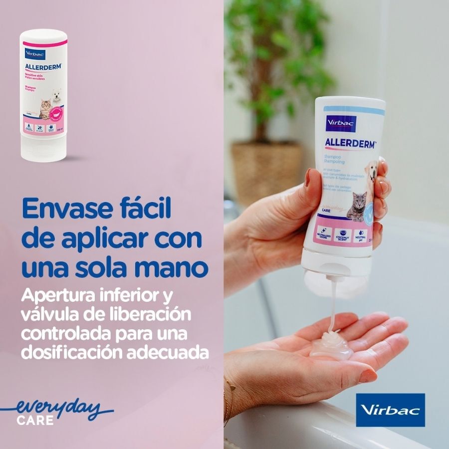 Virbac Allerderm Champ&uacute; Piel Sensible para perros y gatos, , large indicador imagen numero 3