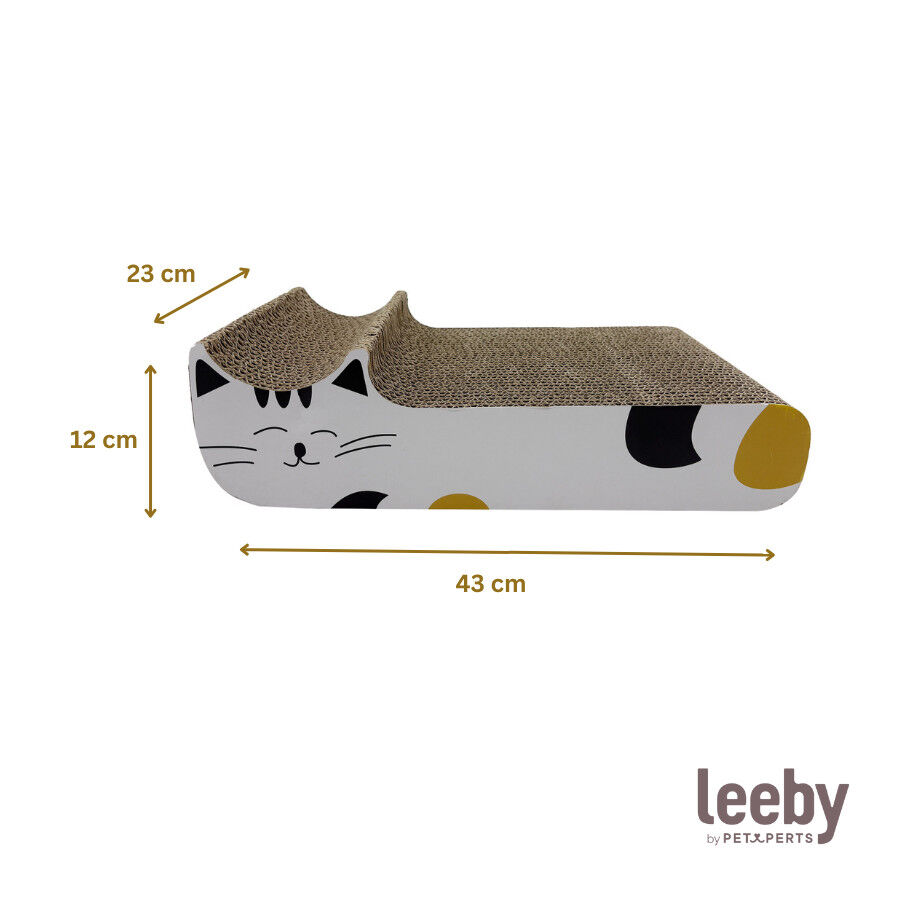 Leeby Kira tabla rascador de cart&oacute;n blanco para gatos, , large indicador imagen numero 5