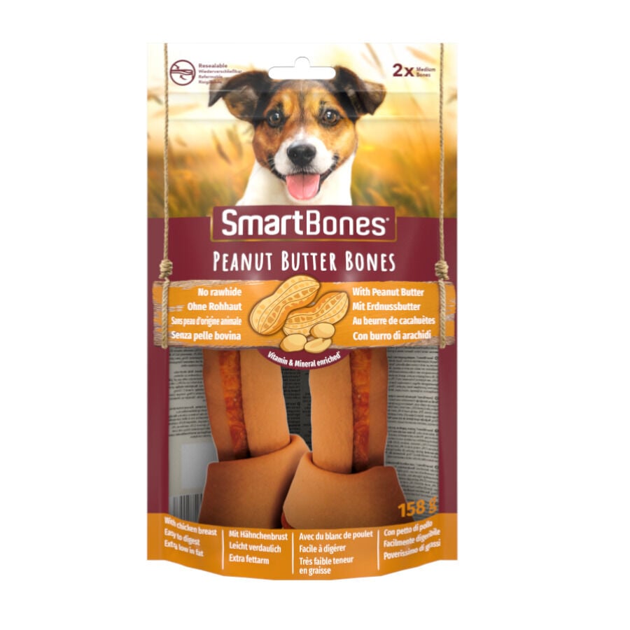 2 huesos SmartBones Huesos de Mantequilla de Cacahuete para perros medianos, , large Imagen numero 1