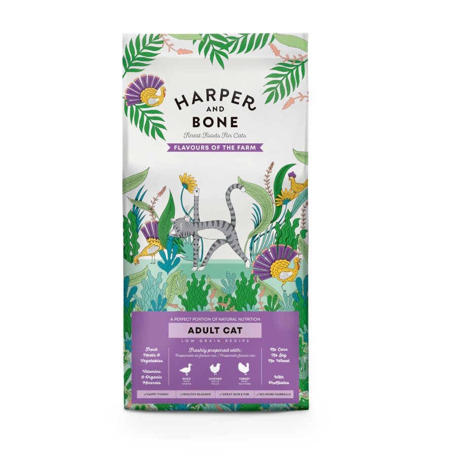 Harper & Bone Flavours Farm Pienso Sabores Granja para gatos